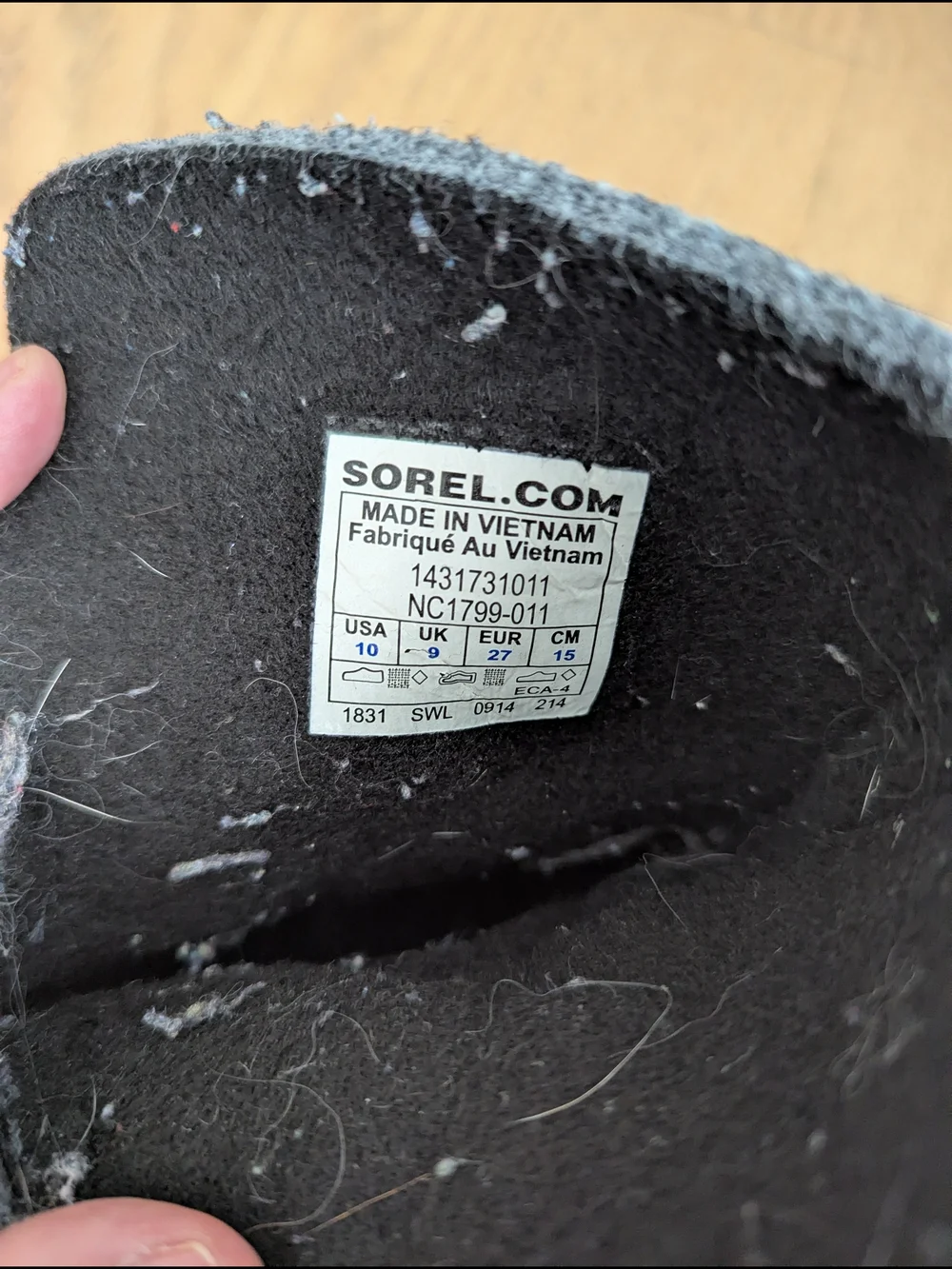 Sorel waterproof rubber